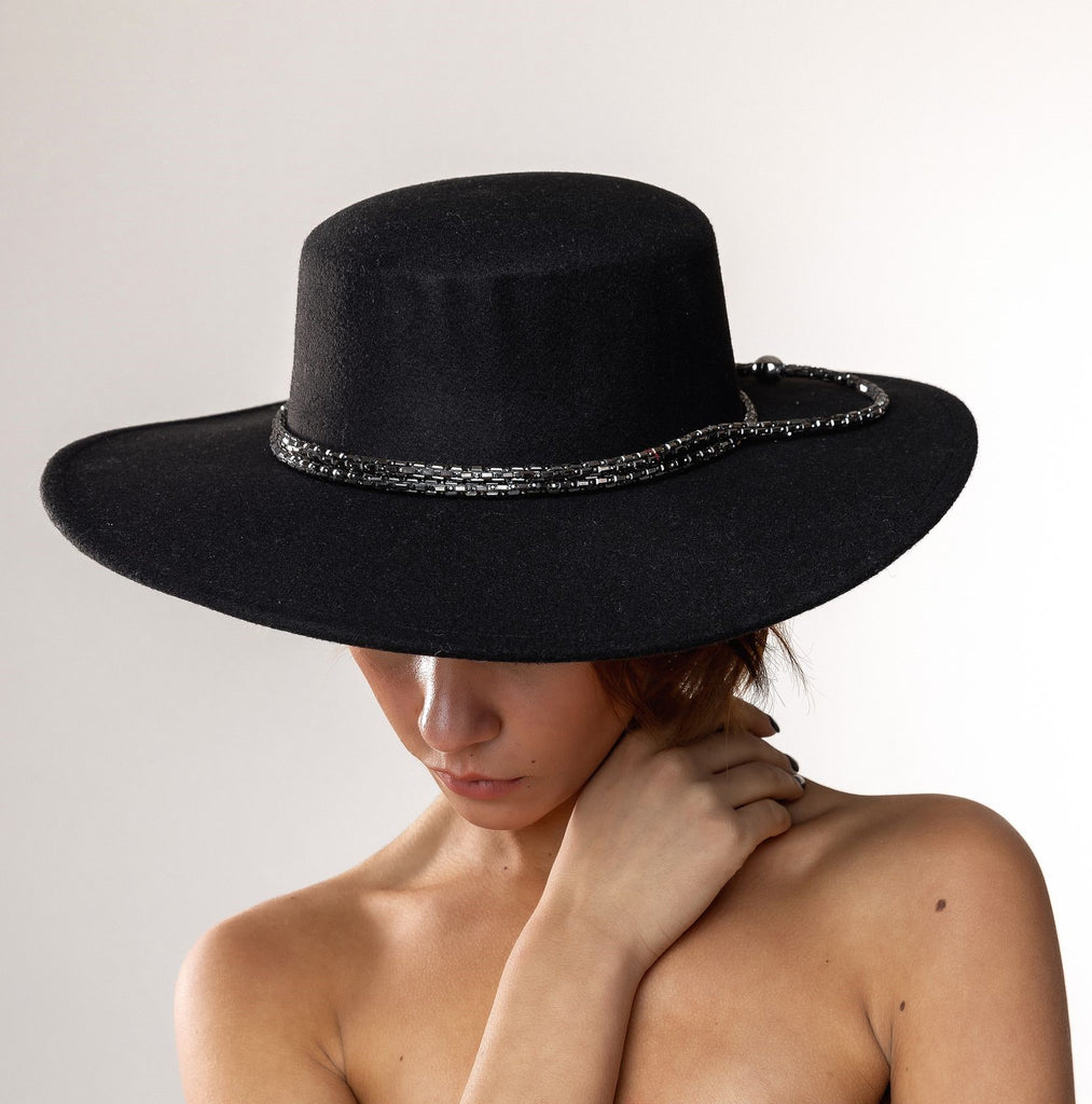 Handmade black hat