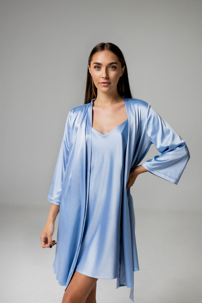 Elegant classic satin robe
